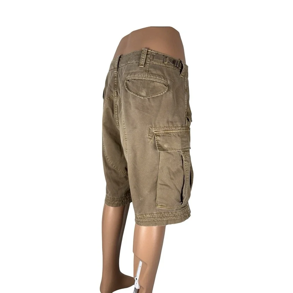 Polo Ralph Lauren Mens 38 Cargo Shorts Brown Distressed Rustic Vintage Cotton